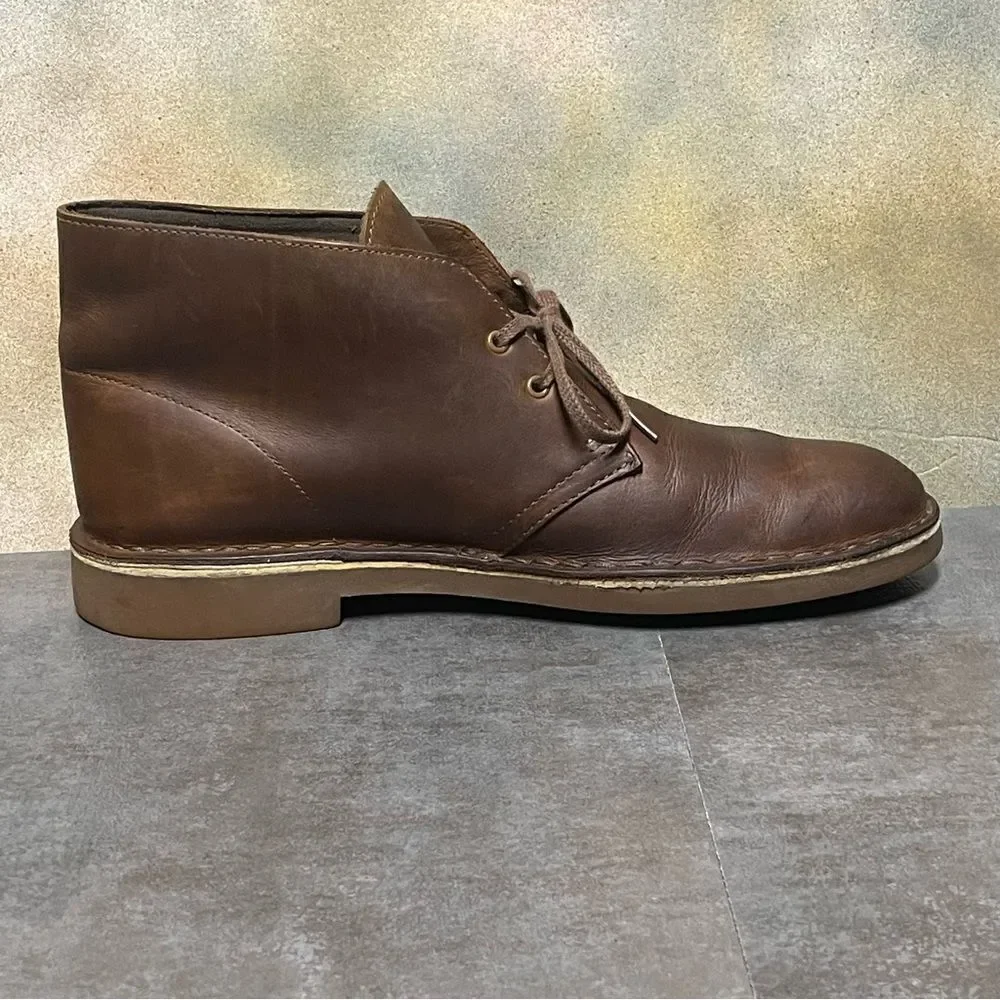 Clarks Classic Leather Brown Chukka Boots Men's Size 10M